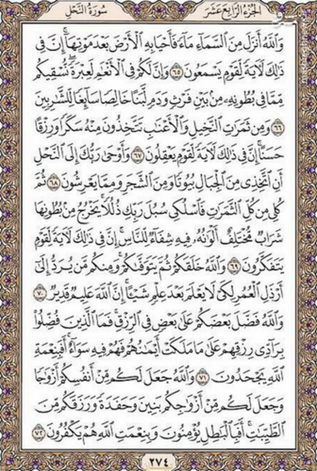 یک صفحه از نسیم نورانی قرآن
